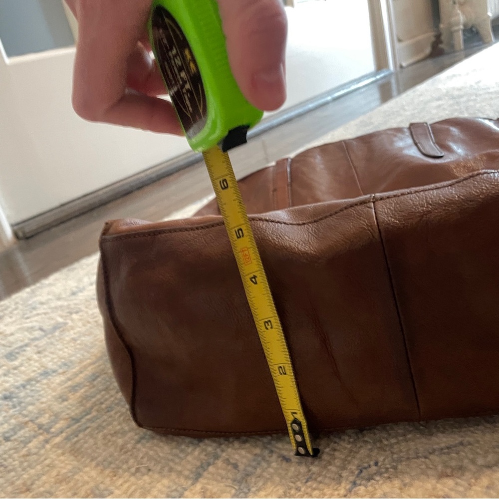 J. Crew Brown Pebble Leather Tote Bag - Picture 7 of 7